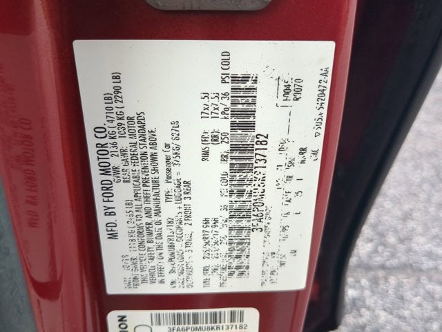 2019 Ford Fusion Hybrid SEL
