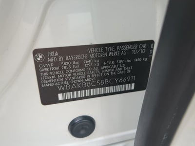 2011 BMW 750Li 750Li