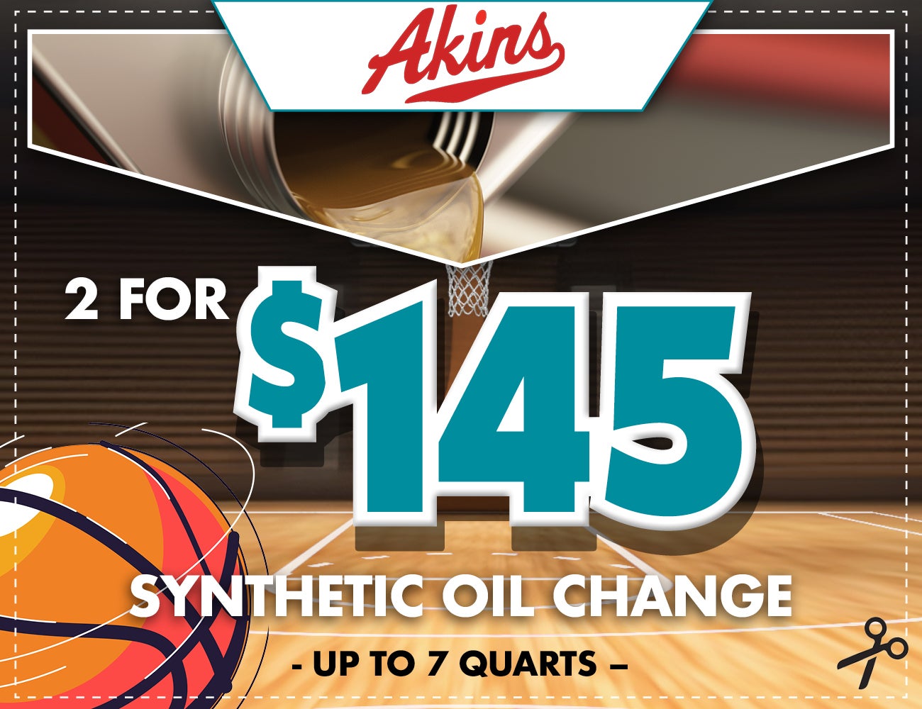 Synthetic Oil Change
2 For $145