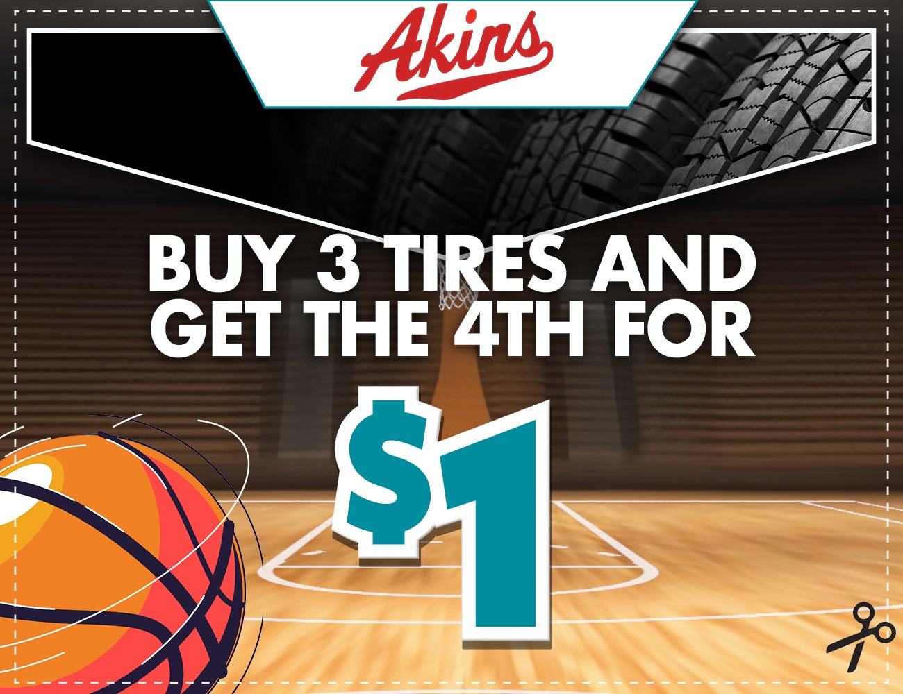 Buy 3 Tires and Get the 4th for $1